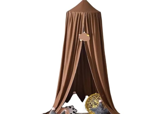 Kinder Moskitonetz Mädchen Prinzessin Hängen Bett Baldachin Vorhang Dekoration Wohnzimmer Ecke Spielen Lesen Nook Decor Für Mädchen Zimmerdekoration(Light Brown) von ZIHDKE