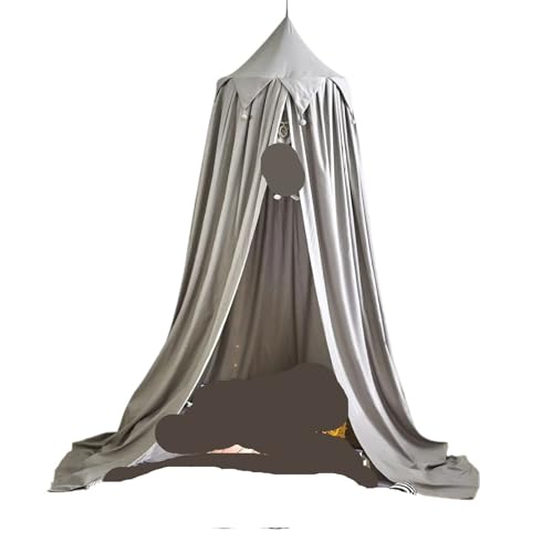 Kinder Moskitonetz Vorhang Hängen Zelt Bett Dekor Mädchen Prinzessin Baldachin Wohnzimmer Ecke Spielen Lesen Für Mädchen Zimmerdekoration(Dark Gray) von ZIHDKE