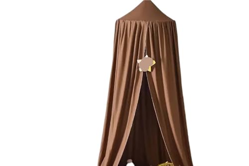 Mädchen Prinzessin Hängen Bett Baldachin Kinder Moskito Net Vorhang Hause Dekoration Wohnzimmer Ecke Spielen Lesen Nook Room Decor Für Mädchen Zimmerdekoration(Light Brown) von ZIHDKE
