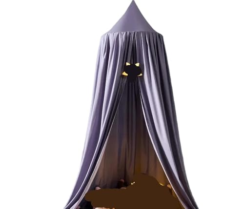 Mädchen Prinzessin Hängen Bett Baldachin Kinder Moskito Net Vorhang Hause Dekoration Wohnzimmer Ecke Spielen Lesen Nook Room Decor Für Mädchen Zimmerdekoration(Purple Grey) von ZIHDKE