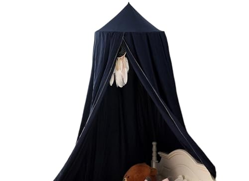 Net for Zelt Mädchen Zimmer Bett Kinder Schlafzimmer Ecke Prinzessin Hause Dekoration Vorhang Baldachin Dossel Für Mädchen Zimmerdekoration(Deep Blue) von ZIHDKE