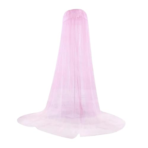 ZIHDKE Moskitonetz Kuppel Prinzessin Bett Baldachin Netting Runde Spitze for Mädchenbetten Hängen Für Mädchen Zimmerdekoration(Pink) von ZIHDKE