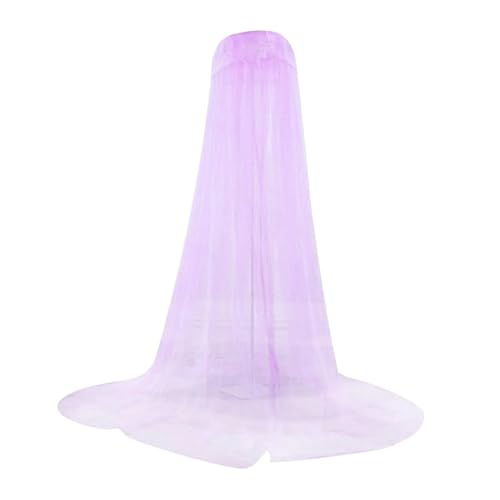 ZIHDKE Moskitonetz Kuppel Prinzessin Bett Baldachin Netting Runde Spitze for Mädchenbetten Hängen Für Mädchen Zimmerdekoration(Purple) von ZIHDKE