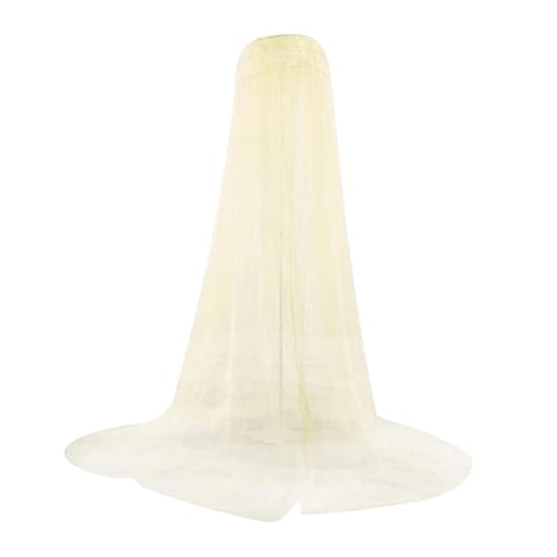 ZIHDKE Moskitonetz Kuppel Prinzessin Bett Baldachin Netting Runde Spitze for Mädchenbetten Hängen Für Mädchen Zimmerdekoration(Yellow) von ZIHDKE