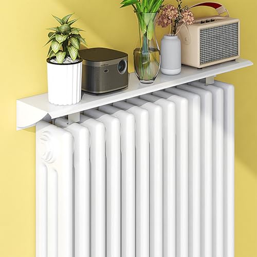 Heizkörperregal Oberes Heizkörperregal für zu Hause, Regal über Toilette aus Aluminiumlegierung Stauraum über dem Heizkörper für Flur/Hof/Badezimmer(13 * 55cm/5 * 21.7in) von ZIHESY