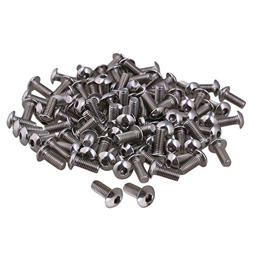 100 Edelstahl Button Head Innensechskant Cap Schrauben Schraube Mutter Metrisches M4 x 14 mm von ZIJIA