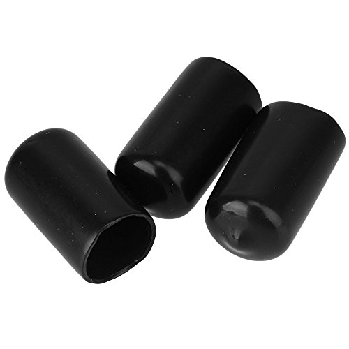50 14 mm schwarz rund Gummi Finisher Rohr Stop Gewinde Displayschutzfolie Cover von ZIJIA