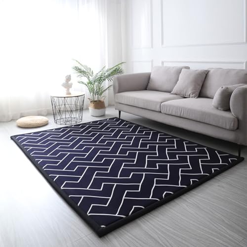 ZIKGER korallen Samtmatte, Teppich Kinderzimmer Gymnastik Teppich, Dick Krabbelteppich,Schlafzimmern-N-100 * 100cm von ZIKGER