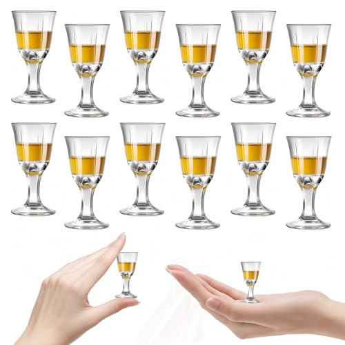 ZILAMGOO 12 Stück 11,3 g Schnapsgläser-Set, Mini-Weingläser, 10 ml Whiskey-Schnapsglas-Set, klare Aperitif-Gläser, niedliche Schnapsgläser für Wodka, Cocktail, Likör ZILAMGOO 12 Stück 11,3 g Schnapsgläser-Set, Mini-Weingläser, 10 ml Whiskey-Schnapsglas-Set, klare Aperitif-Gläser, niedliche Schnapsgläser für Wodka, Cocktail, Likör von ZILAMGOO