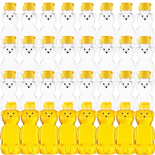 ZILAMGOO 32 Stück 237 ml Honigbär-Flaschen – leere Kunststoff-Honigquetschflaschen mit Klappdeckel – Bärenförmige Honiggläser zur Aufbewahrung von Honig, Saft, Wasser – Mini-Honigbären für ZILAMGOO 32 Stück 237 ml Honigbär-Flaschen – leere Kunststoff-Honigquetschflaschen mit Klappdeckel – Bärenförmige Honiggläser zur Aufbewahrung von Honig, Saft, Wasser – Mini-Honigbären für von ZILAMGOO