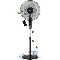 Standventilator mit Fernbedienung LED-Display 7,5h Timer 3 Geschwindigkeitsstufen Oszillierender Ventilator Windmaschine 40 cm oszillierend 60 Watt von ZILAN