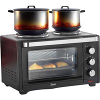 Minibackofen 28 Liter Kleiner Backofen Mini Oven 3200 w 100-230°C - Schwarz - Zilan von ZILAN