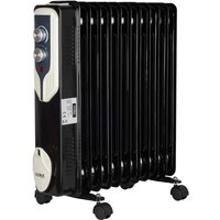 Zilan - 11 Rippen Öl Radiator 2500 Watt Elektroheizung Heizstrahler 3 Heizstufen 5 Ölleitungen Thermostat Ölheizkörper Ölheizgerät von ZILAN