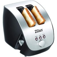 Schräg-Toaster 2 Scheiben Toaster Toaster Schrägtoaster Toastautomat Röstautomat 1000 Watt Edelstahl-Gehäuse Stufenlos einstellbar INOX-Design - Zilan von ZILAN