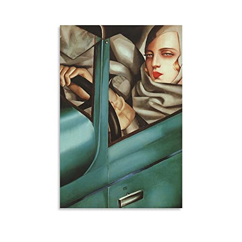 ZILIAN Tamara de Lempicka Selbstporträt Poster Geschenke Polyester Gemälde Wandkunst Schlafzimmer dekorative Bilddrucke moderne Dekoration 20 x 30 cm von ZILIAN