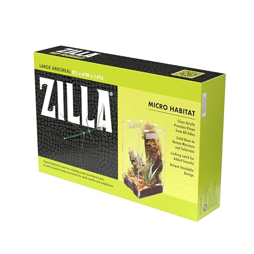 ZILLA Micro Habitat Terrarien mit Verriegelungsriegel, groß von ZILLA