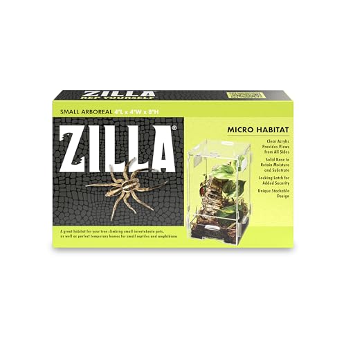 Zilla Micro Habitat Terrariengehege für kleine Baumbewohner, Reptilien, Amphibien, Spinnen und andere Wirbellose, klein von ZILLA