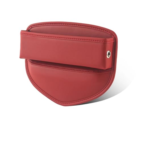 ZILOOK Aufbewahrungsbox, für Audi Q5 8R FY Q7 4L 4M Q8 SQ5 SQ7 SQ8 2008-2024 Autositz-Lückenfüller Ledersitz Multifunktionale Auto-Sitzlücken-Organizer Zubehör,Red von ZILOOK