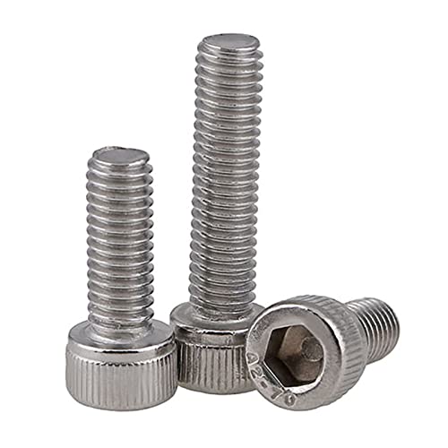 ZILOOK Innensechskantschraube mit Linksgewinde Edelstahl 304 Linksgewinde Innensechskantschrauben M4 5 6 8 10 M12 (Color : 3pcs, Size : M4x20) von ZILOOK