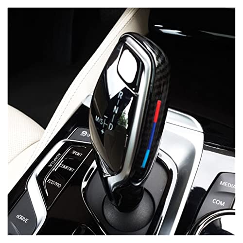 ZIMAGU Kompatibel mit BMW 5er 6er 7er G30 G32 G11 G12 X3 G01 X4 G02 Auto Getriebekopf Schaltknauf Abdeckung Handbremse Griffgehäuse Carbon Textur Shell (Color : Carbon Texture-Color) von ZIMAGU