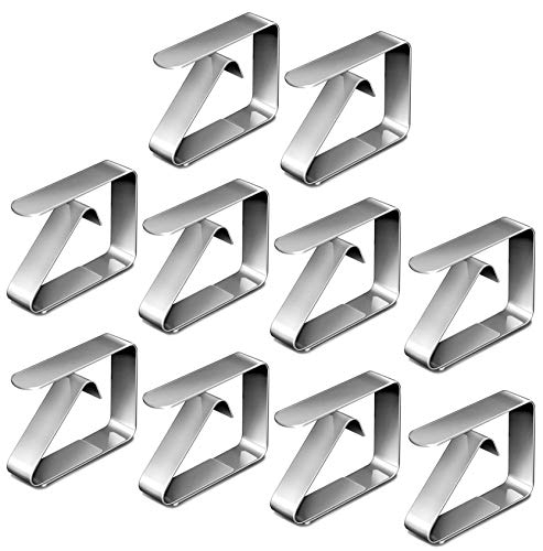 ZIMAIC Tischdeckenklammer, 10 Stück Tischtuchklammer aus Edelstahl Tischabdeckungsklemmen,Tischdeckenhalter Tischtuch Clips Tischtuch Clips für Restaurant,Partys,Picknicks Buffets ZIMAIC Tischdeckenklammer, 10 Stück Tischtuchklammer aus Edelstahl Tischabdeckungsklemmen,Tischdeckenhalter Tischtuch Clips Tischtuch Clips für Restaurant,Partys,Picknicks Buffets von ZIMAIC