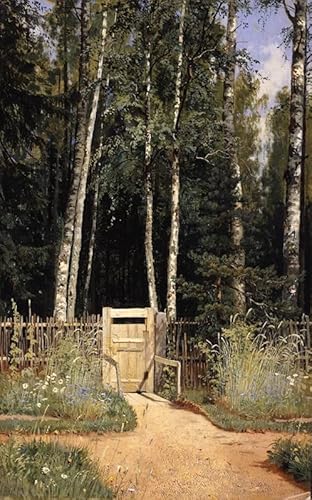 ZIMARO Leinwand Bilder Kunstdrucke Abstrakt Poster Berühmtes Gemälde La Porta Del Giardino Ivan Shishkin für Wohnzimmer 60x90cm von ZIMARO