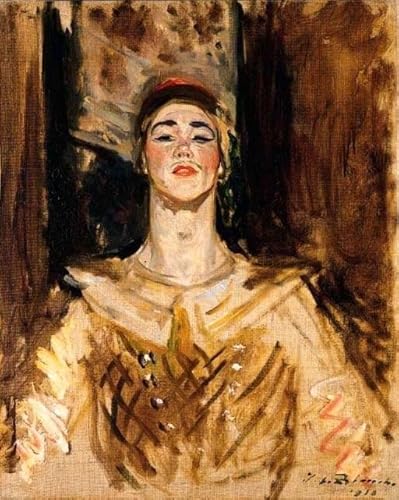 ZIMARO Leinwand Wandbild Kunstdruck Leinwand Malerei Poster Berühmt Vaslav Nijinsky in Danse Orientale von Jacques Emile Blanche für Flurdekoration 60x90cm von ZIMARO