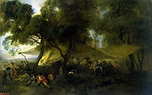 ZIMARO Leinwanddruck Und Poster Wandkunst Bild Reproduktion Antoine Watteau Military Groove für für Wohnkultur 60x90cm von ZIMARO