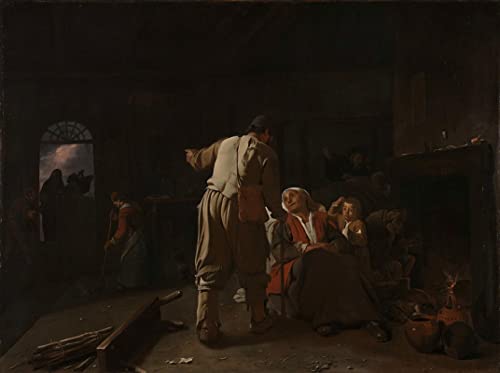 ZIMARO Leinwanddruck Und Poster Wandkunst Bild Reproduktion Besuch bei den Kranken von Michael Sweerts für Wohnkultur 60x90cm von ZIMARO