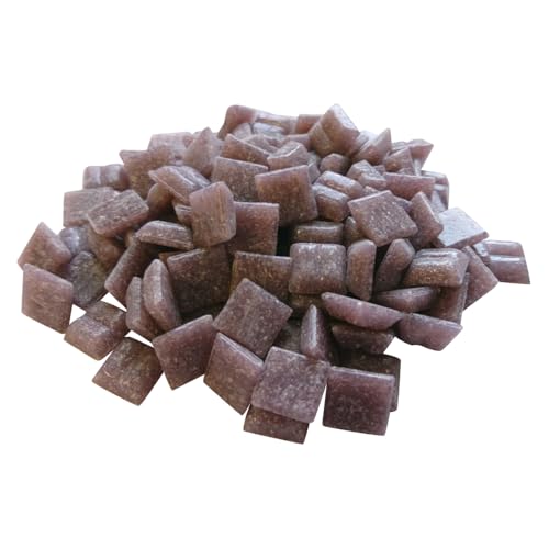 Zimasi 900g Glasmosaiksteine – 1x1 cm, ca. 1350 Stück – Premiumqualität für DIY-Projekte, Basteln, Mosaikdekorationen – Verlegefläche ca. 36 x 36 cm – Innen- und Außenbereich (Lila) von ZIMASI