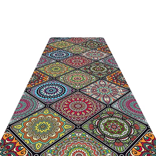 ZIMGOD Läufer Teppich Bunter Teppichläufer, Läuferteppiche fürs Wohnzimmer Lichtbeständig, Wunderschöne Bodenmatte für Hochzeit/Party/Tägliche Wohnkultur, Size : 90CM X 600CM (3FT X 20 von ZIMGOD