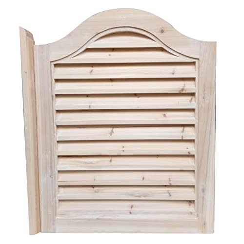 ZIMGOD Saloontür Pendeltüren Holz Café Salontür, Unlackierte Einzellamellentür, Hauptbadezimmerstangen-Pendeltür, Umweltfreundliche Cowboy-Türen mit Halber Taille (Size : W60xH90cm(23 5/8" x35 3/8")) von ZIMGOD