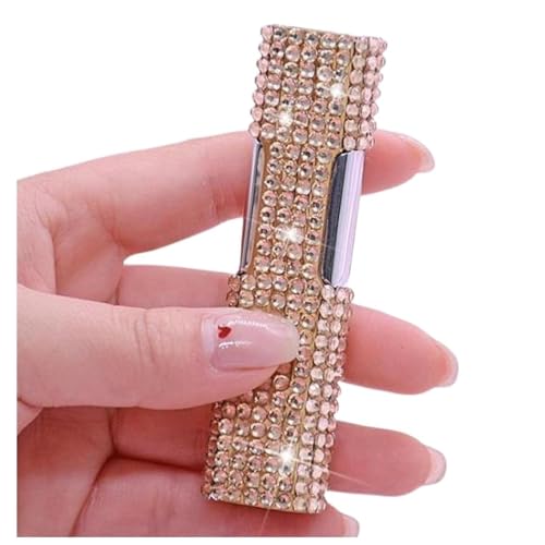 Metallfeuerzeuge, kleine niedliche aufblasbare Feuerzeuge, Winddichte Feuerzeuge, Bling Glitter Strass Feuerzeuge for Frauen Lady Wife Geschenk (Color : Champagne) von ZINGINGEN