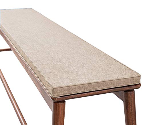 ZINN Weichschaum-Bankkissen, 3 cm dick, für Küche, Bank, Garten, Schaukel, Sitzkissen, Liegestuhl-Matte für drinnen und draußen, abnehmbarer Bezug, 100 x 30 cm, Beige von ZINN