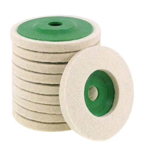 3–12 Stück 100 Mm Polierwolle-Schleifscheibe, 4 Zoll Industrie-Wollfilzscheibe, Metall-Rostentfernungs-Schleifscheibe For Winkelschleifer(10pcs) von ZINTCBLGE