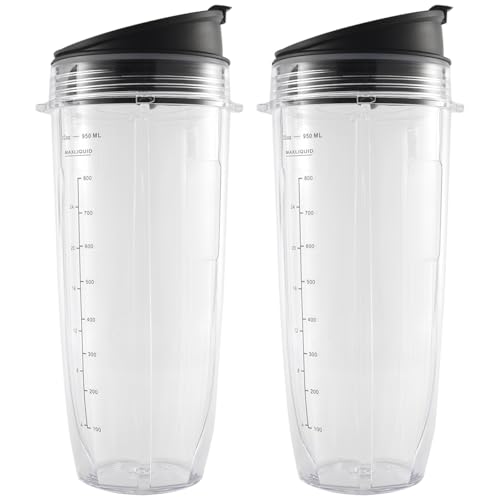 32-Unzen-Becher mit versiegeltem Deckel, Ninja-Ersatzteile und Kompatibilität mit Nutri Ninja Auto-IQ 1000 W und Dual Blender von ZINTCBLGE