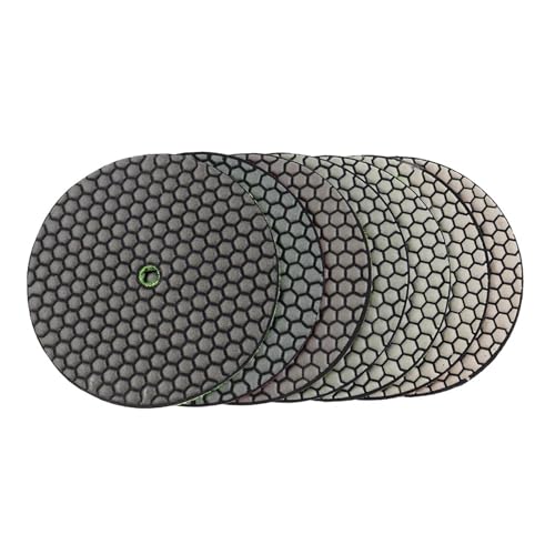 7-teiliges/Set 6-Zoll-Trockenpolierpad, scharfe, flexible 150-mm-Diamantpolierpads, for Granit, Marmor, Stein, Beton, Schleifscheibe(400_7 PCS_6 INCHES) von ZINTCBLGE