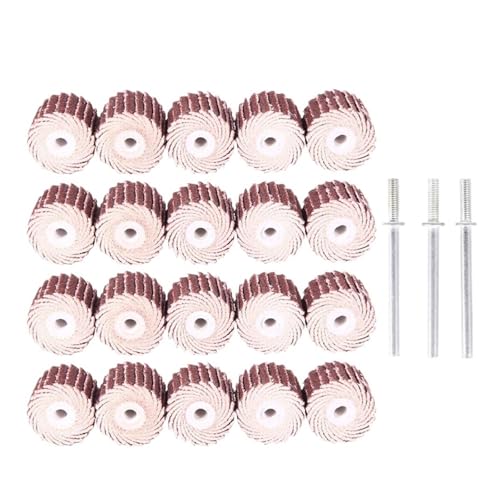 Extrafeine 800/1000er-Körnung 8 10 12 Mm Lamellenschleifräder, Kompatibel Mit Dremel-Schleifzubehör For Rotationswerkzeuge, DIY-Schleifen Und -Polieren(23pcs 800grit,15x14x3mm) von ZINTCBLGE
