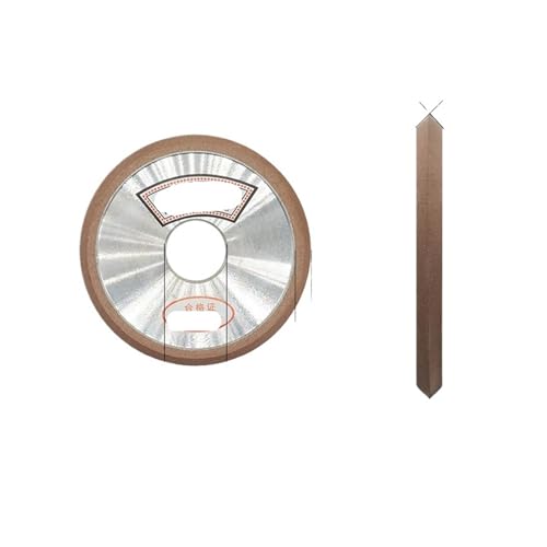 Grit150 Diamant-Harz-Schleifscheibe, doppelt abgeschrägter Winkel 60° 90° for Schleifen von Legierungs-, Keramik-, Wolfram- und Stahlschneidwerkzeugen(125x10x32x10 90V) von ZINTCBLGE