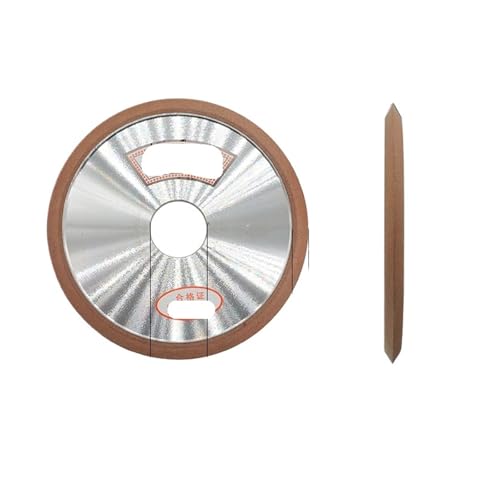 Grit150 Diamant-Harz-Schleifscheibe, doppelt abgeschrägter Winkel 60° 90° for Schleifen von Legierungs-, Keramik-, Wolfram- und Stahlschneidwerkzeugen(150x8x32x10 60V) von ZINTCBLGE