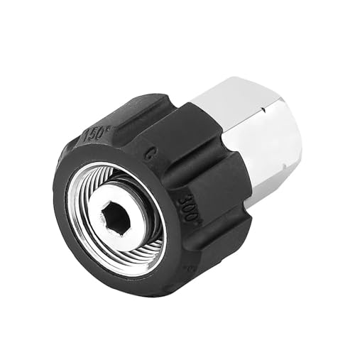 Hochdruckreiniger-Adapter M22 14/15 mm Buchse auf 3/8 Buchse Edelstahl-Fitting Hochdruckreiniger-Adapter Buchsenanschluss(M22 14) von ZINTCBLGE