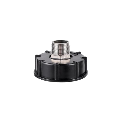 IBC-Tankadapter S60x6 Grobgewinde auf 1/2" 3/4" Außengewinde, Edelstahlauslauf for Armaturen von Wasserspeicherbehältern(A) von ZINTCBLGE