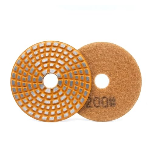 Kompatibel mit SUBRILLI 4 Zoll Metallbindung, Diamant-Sinterschleifscheibe, 100 mm Polierpad(Grit 200) von ZINTCBLGE