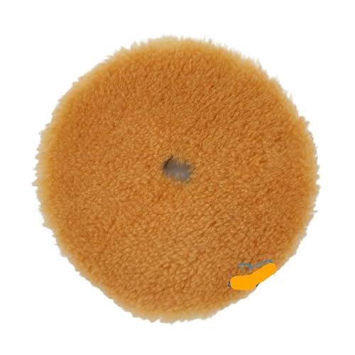 Kompatibel mit Sharkfox 5/6 Zoll, Auto-Polierpad aus Wolle, Polierpad aus hochdichtem Lammfell(Brown Light cut 1PC,6inch Backer) von ZINTCBLGE