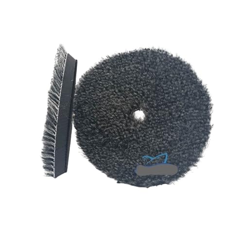 Kompatibel mit Sharkfox 5/6 Zoll, Auto-Polierpad aus Wolle, Polierpad aus hochdichtem Lammfell(Grey Medium Cut 2PCS,6inch Backer) von ZINTCBLGE