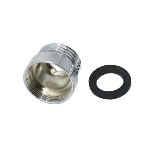 Silberner 1/2 auf M22 M24 Gewindeanschluss Messing Wasserhahnanschluss for Wasserhahnadapter Fitting Beschichtung Silber Weiß 1 Stück(M22) von ZINTCBLGE