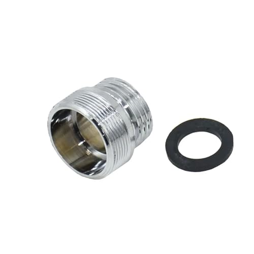 Silberner 1/2 auf M22 M24 Gewindeanschluss Messing Wasserhahnanschluss for Wasserhahnadapter Fitting Beschichtung Silber Weiß 1 Stück(M24) von ZINTCBLGE
