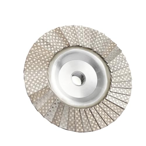 Z-LION Diamant-Fächerscheibe 4 Zoll M14 oder 5/8-11 Gewinde Metalladapter Diamant-galvanisiertes Schleifrad Fächerscheibe Schleifwerkzeug(M14,200) von ZINTCBLGE