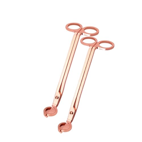 ZINTCBLGE 1 Stück/2 Stück/3 Stück – Dochtschere for Kerzen, Kerzenformschneider (Mattschwarz und Roségold)(Rose Gold 2pcs) von ZINTCBLGE