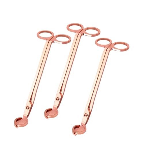 ZINTCBLGE 1 Stück/2 Stück/3 Stück – Dochtschere for Kerzen, Kerzenformschneider (Mattschwarz und Roségold)(Rose Gold 3pcs) von ZINTCBLGE